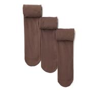 Amazon Essentials Calzamaglia da Danza con Piedi Bambine e ragazze, 3 Paia, Cioccolato, 9 anni