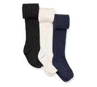 Amazon Essentials Calzamaglia in maglia a trecce Bambine e ragazze, Confezione da 3, Bianco/Blu Marino/Nero, 4-6 anni