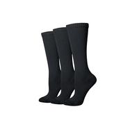 Amazon Essentials Calze a compressione non mediche al ginocchio, da donna, graduate, sopra il polpaccio, 3 paia, nero, 36-42