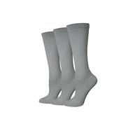 Amazon Essentials Calze a compressione non mediche al ginocchio, da donna, graduate, sopra il polpaccio, 3 paia, grigio, 36-42