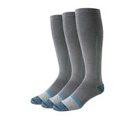 Amazon Essentials Calze Al Ginocchio A Compressione Graduata, Sopra Il Polpaccio, Supporto Per Gambe E Adatte Per I Viaggi Uomo, 3 Paia, Grigio, 41-45