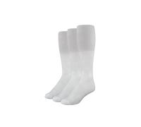 Amazon Essentials Calzettoni da Calcio, Calzata Sportiva Sopra il Polpaccio, Ammortizzazione a Zone e Supporto per l'Arco Plantare Donna, 3 Paia, Bianco, 36-39.5