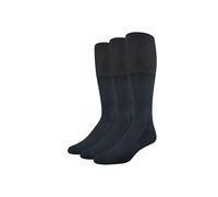 Amazon Essentials Calzettoni da Calcio, Calzata Sportiva Sopra il Polpaccio, Ammortizzazione a Zone e Supporto per l'Arco Plantare uomo, 3 paia, neri, 40-42