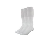 Amazon Essentials Calzettoni da Calcio, Calzata Sportiva Sopra il Polpaccio, Ammortizzazione a Zone e Supporto per l'Arco Plantare uomo, 3 paia, Bianco, 8-12