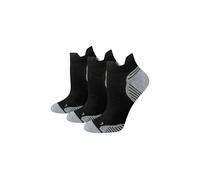 Amazon Essentials Calzini da Corsa a Taglio Basso per Prestazioni Sportive, Rinforzati con Linguetta sul Tallone, Supporto per l'Arco Plantare, Controllo dell'Umidità donna, 3 Paia, neri, 39-42