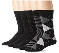 Amazon Essentials Calzini da Uomo Eleganti a Fantasia, Metà Polpaccio, 5 Paia