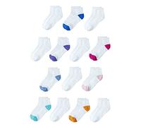 Amazon Essentials Calzini Sportivi alla Caviglia in Cotone per Bambini e Bambini Piccoli Unisex, 14 Paia