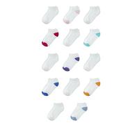 Amazon Essentials Calzino Corto in Cotone con Imbottitura Unisex Bambini e Ragazzi, 14 Paia, Bianco, 8 anni