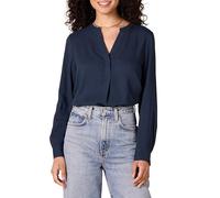 Amazon Essentials Camicetta Popover a Maniche Lunghe in Georgette dalla vestibilità Comoda Donna, Blu Marino, S