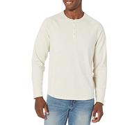 Amazon Essentials Camicia a Manica Lunga con Scollo Serafino vestibilità Regular (Disponibile in Taglie Extra Forti) Uomo, Avena Puntinato, 4XL Plus Tall