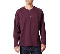 Amazon Essentials Camicia a Manica Lunga con Scollo Serafino vestibilità Regular (Disponibile in Taglie Extra Forti) Uomo, Bordeaux, XXL