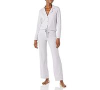 Amazon Essentials Camicia a Maniche Lunghe in Modal di Cotone e Pigiama a Tutta Lunghezza Donna, Lilla, S