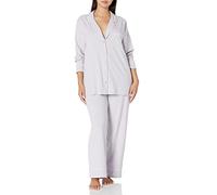 Amazon Essentials Camicia a Maniche Lunghe in Modal di Cotone e Pigiama a Tutta Lunghezza Donna, Lilla, XXL