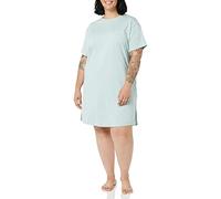 Amazon Essentials Camicia da notte a maniche corte in jersey di maglia - colori fuori produzione Donna, Azzurro Opaco, 4XL Plus