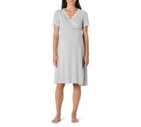 Amazon Essentials Camicia da Notte da Donna in Morbido Misto Cotone, per Allattamento, maternità, Colore Grigio mélange, Taglia XS