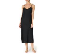 Amazon Essentials Camicia da Notte Midi Senza Maniche in Morbido Raso Donna, Nero, L