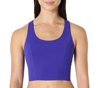 Amazon Essentials Canotta Corta Tecnica con Reggiseno Integrato, Total Train per Palestra, con Schiena a Vogatore, Sostegno Medio Donna, Blu Reale, XL