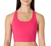 Amazon Essentials Canotta Corta Tecnica con Reggiseno Integrato, Total Train per Palestra, con Schiena a Vogatore, Sostegno Medio Donna, Rosa Shocking, S