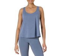 Amazon Essentials Canotta Leggera Sportiva Tecnica per Yoga in Morbido Cotone, Schiena Olimpionica, con Giromanica Sceso, Vestibilità Comoda Donna, Grigio Ardesia, S