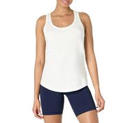 Amazon Essentials Canotta Leggera Tecnica da Yoga in Morbido Cotone, con Scollo Rotondo e Schiena Olimpionica, Vestibilità Comoda Donna, Bianco, S