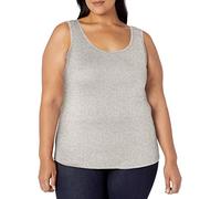 Amazon Essentials Canotta Taglie Forti Donna, Grigio Chiaro Puntinato, XL Plus