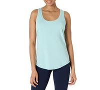 Amazon Essentials Canotta Yoga in Cotone Leggera e Morbida con Scollo Rotondo e Incrociato sulla Schiena Donna, Blu Chiaro, L