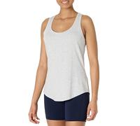 Amazon Essentials Canotta Yoga in Cotone Leggera e Morbida con Scollo Rotondo e Incrociato sulla Schiena Donna, Grigio Chiaro Puntinato, XS