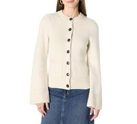 Amazon Essentials Cardigan a Maniche Lunghe con Maniche a Campana e Vita Sagomata, Vestibilità Classica Donna, Avena Puntinato, XL