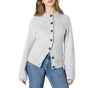 Amazon Essentials Cardigan a Maniche Lunghe con Maniche a Campana e Vita Sagomata, Vestibilità Classica Donna, Grigio Chiaro Puntinato, XL