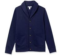 Amazon Essentials Cardigan a Maniche Lunghe in Felpa con Collo Sciallato Uomo, Blu Marino, XXL
