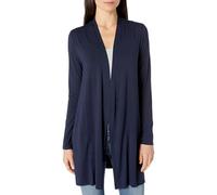 Amazon Essentials Cardigan Aperto sul Davanti a Maniche Lunghe Donna, Blu Marino, M