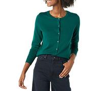 Amazon Essentials Cardigan Girocollo Leggero (Taglie Forti Disponibili) Donna, Verde Scuro, XXL