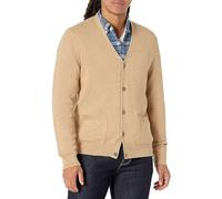 Amazon Essentials Cardigan in Cotone Uomo, Cammello Puntinato, XS