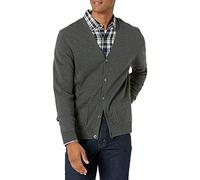Amazon Essentials Cardigan in Cotone Uomo, Carbone Puntinato, S