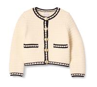 Amazon Essentials Cardigan in Maglia Bambine e Ragazze, Avorio Nero, 6-7 Anni