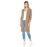 Amazon Essentials Cardigan Leggero A Maniche Lunghe con Apertura Frontale, Lunghezza più Lunga (Disponibile in Taglie Forti) Donna, Cammello Puntinato, L