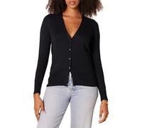 Amazon Essentials Cardigan Leggero Girocollo (Disponibile in Taglie Forti) Donna, Nero, XL Plus