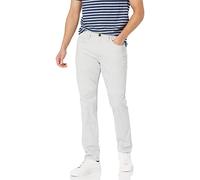 Amazon Essentials Chino Elasticizzati Comodi con 5 Tasche Skinny Uomo, Grigio Chiaro, 28W / 28L