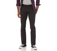 Amazon Essentials Chino Elasticizzati Comodi Slavati Skinny Uomo, Nero, 29W / 32L