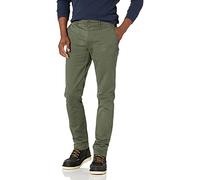 Amazon Essentials Chino Elasticizzati Comodi Slavati Skinny Uomo, Verde Oliva, 33W / 29L