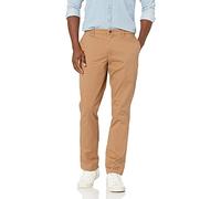 Amazon Essentials Chino Elasticizzati Comodi Slavati Sportivi Uomo, Marrone Kaki, 32W / 31L