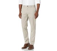 Amazon Essentials Chino Elasticizzati Comodi Slavati Sportivi Uomo, Marrone Kaki Chiaro, 34W / 32L