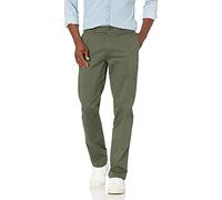 Amazon Essentials Chino Elasticizzati Comodi Slavati Sportivi Uomo, Verde Oliva, 38W / 36L
