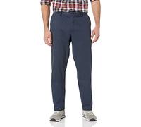 Amazon Essentials Chino Senza Pinces Anti-Grinze con Taglio Dritto Uomo, Blu Marino, 36W / 28L