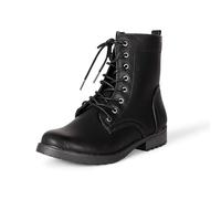 Amazon Essentials Combat Boots Stringati Donna, Nero, 40 EU