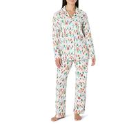 Amazon Essentials Completi Coordinati di Pigiami Natalizi per La Famiglia Donna, Luci Festive, L