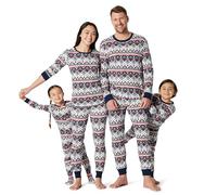 Amazon Essentials Completi Coordinati di Pigiami Natalizi per La Famiglia Donna, Winter Fairisle, S
