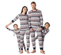 Amazon Essentials Completi Coordinati di Pigiami Natalizi per La Famiglia Unisex Bambini e Ragazzi, Winter Fairisle, 8 Anni