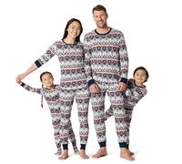 Amazon Essentials Completi Coordinati di Pigiami Natalizi per La Famiglia Unisex Bimbi, Pacco da 3, Winter Fairisle, 12 Mesi