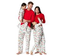 Amazon Essentials Completi Coordinati di Pigiami Natalizi per La Famiglia Uomo, Luci Festive, S